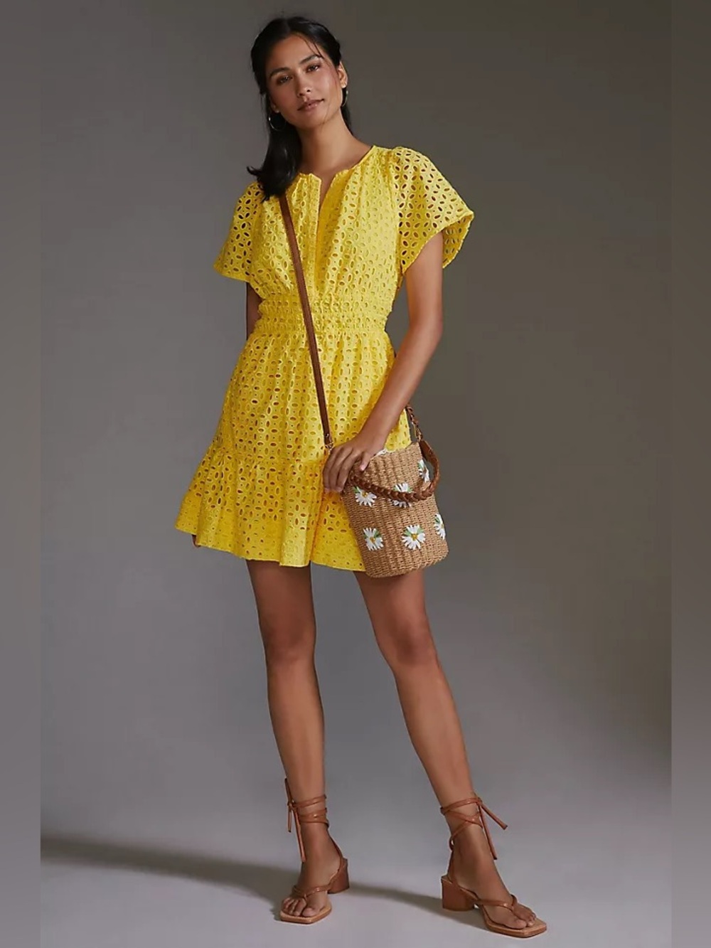 Anthropologie Somerset Eyelet Mini Dress